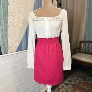 J. Crew Scalloped Edge Elastic Waist Mini Skirt